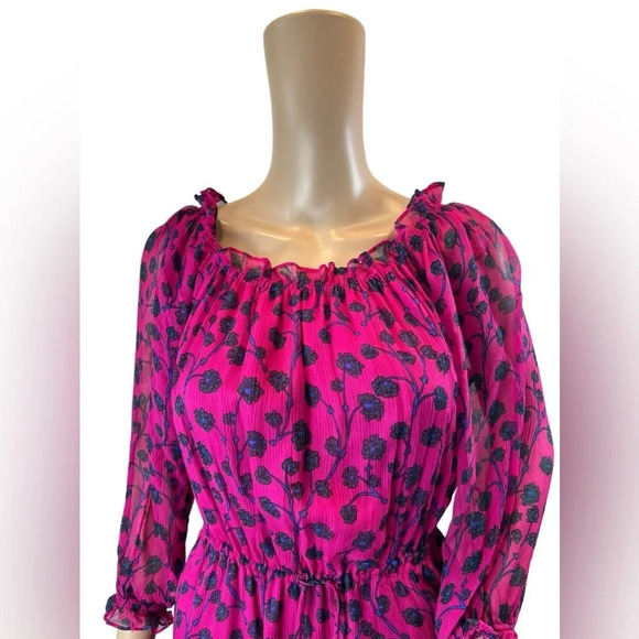 Diane von Furstenberg Womens Dress Silk Pink Berry Size Small - Picture 11 of 16